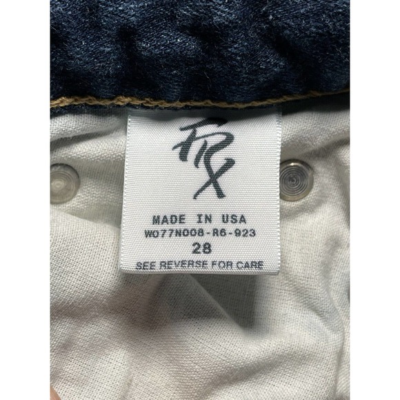 FRX Women’s Size 28 Blue Low Rise Straight Leg Denim Jeans USA Made - Picture 3 of 6